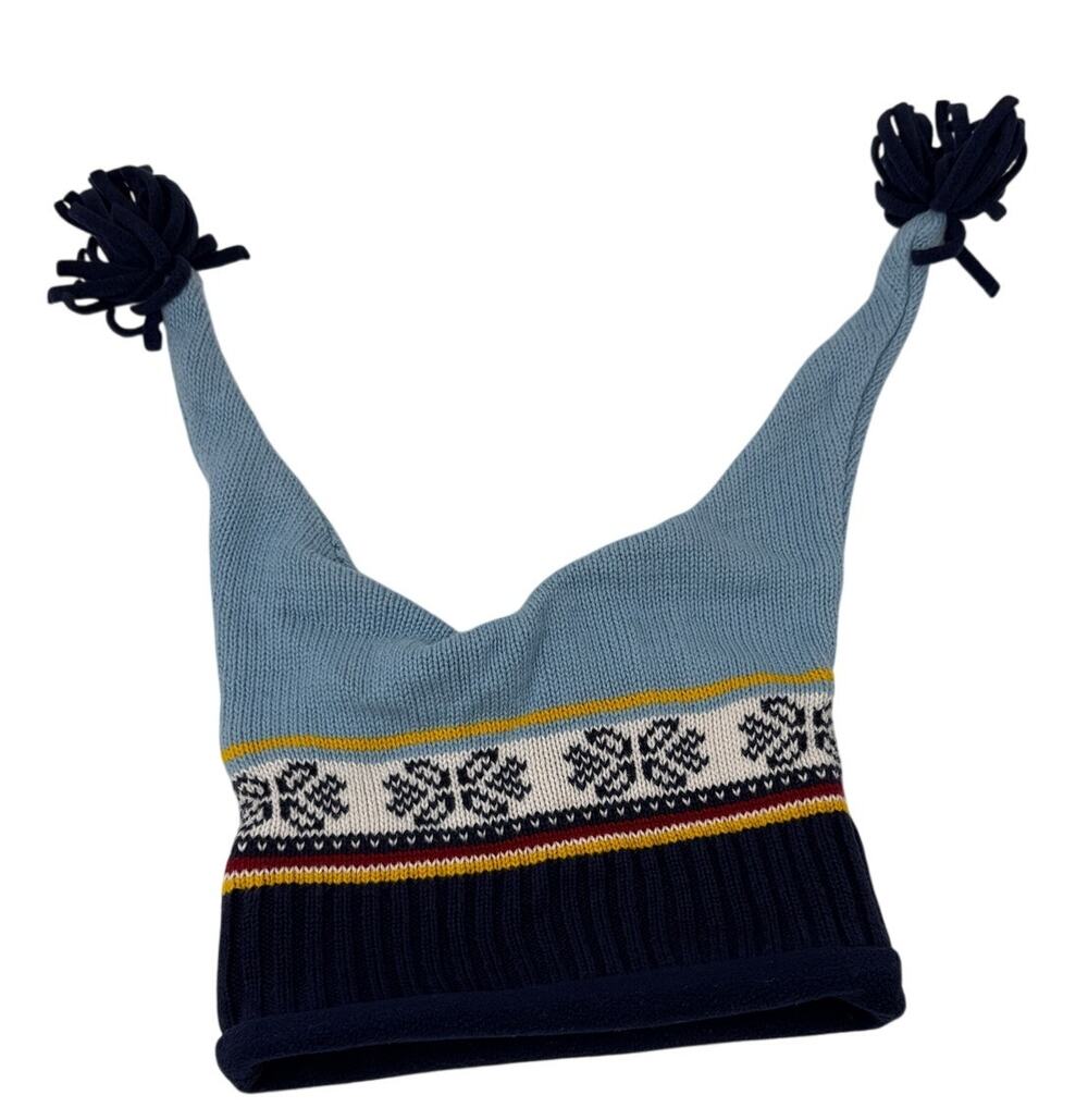 Vintage Gymboree 2001 Winter Sparkle Jester Hat 18-24M Fair Isle Knit Tassel